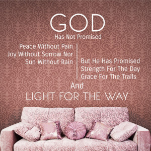 Christian Wall Quote Decor | God has promised… light