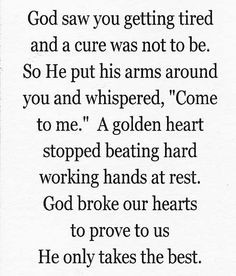 GOLDEN HEART-a poem I read to my daddy as he passed away-a nurse ...