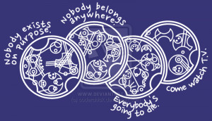 Rick and Morty quote in Gallifreyan by coderchick
