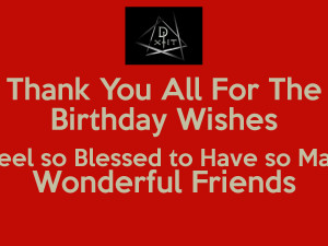 Thank You All For The...
