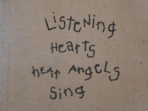 Vintage Listening Hearts Hear Angels Sing Quote by ElegantSeashore, $ ...