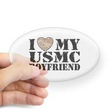 My Boyfriend Is A Marine Bumper Stickers