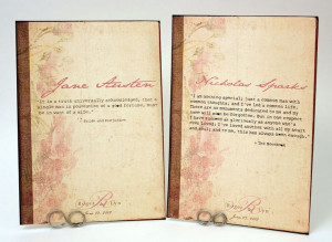 Romantic Quotes Vintage Book Cover Table Cards by WeddingMonograms, $4 ...