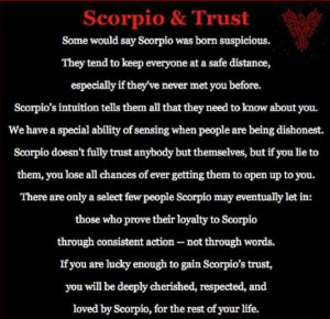 Scorpio and trust