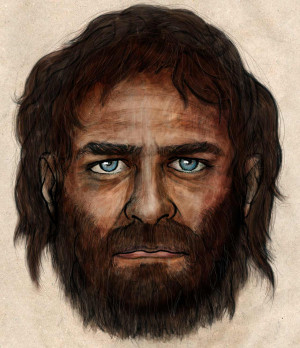 This is an artist's impression of a male hunter-gatherer who lived in ...