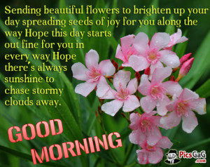 Flowers Good Morning Quote and Morning SMS For Happy Morning.