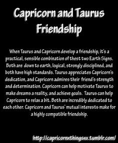 Capricorn And Taurus Friendship