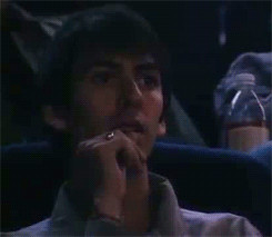 Dhani Harrison watching his father George Harrison on screen. ( x )