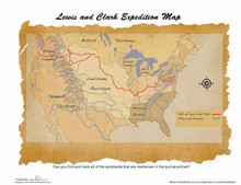 Printable Map Lewis and Clark