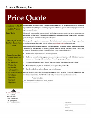 Price Quote Document by DJPaparazzi