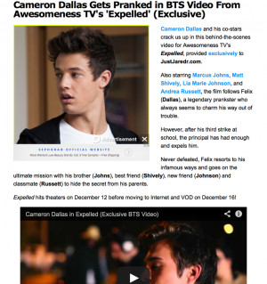 ... in BTS Video From Awesomeness TV’s ‘Expelled’ – Just Jared Jr