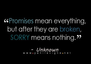 Broken Promises…