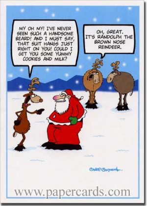 Brown Nose Reindeer (1 card/1 envelope) Paper Magic Funny Christmas ...