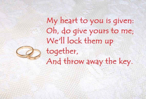 My Heart To You Is Given; Oh, Do Give Yours To Me; We’ll Lock Them ...