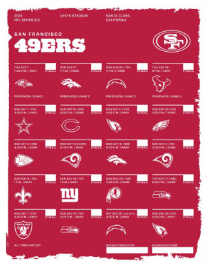 View the complete San Francisco 49ers team schedule on ESPN.com ...