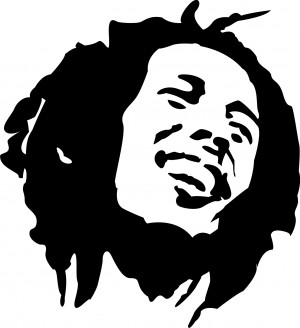 Wandtattoo Bob Marley James Dean Silhouette Mann Picture