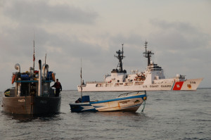 ... more than 230 miles off the coast of Ecuador. U.S. Coast Guard photo