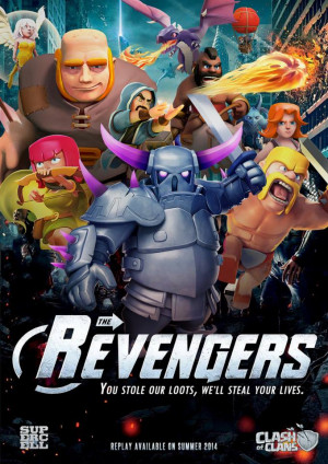 Clash of Clans - The Avengers Parody Movie Poster by chchcheckit