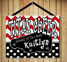 Personalized Custom Name Cheer Spirit Team Canvas 8x10 Sign Board ...