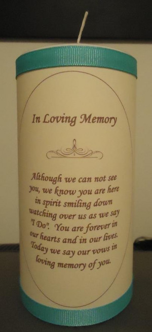 In loving memory wedding candle Keywords: #weddingcandles # ...