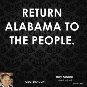 Return Alabama to the people.