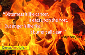 Anger is like Fire ~ Anger Quote