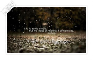 Life is really simple quote