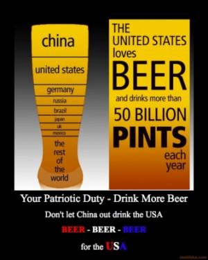 ... Motivational Posters on Tags Beer Usa China Drink Patriotic Duty