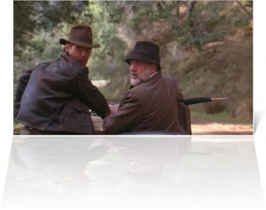 (Indiana Jones) and Sean Connery (Professor Henry Jones) in Indiana ...