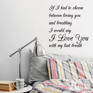 With My Last Breath - Quotes Wall Decals