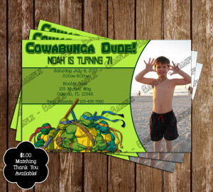 Teenage Mutant Ninja Turtles Birthday Cards