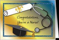 Congratulation / Nurse Graduation, diploma, stethescope card - Product ...