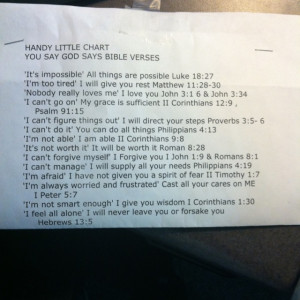 Helps me when I need a quick reminder from GOD!