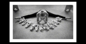 Ballet Dancer with Pointe Shoes-Photo Available for Licensing