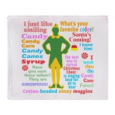 Elf Movie Quotes Throw Blanket for