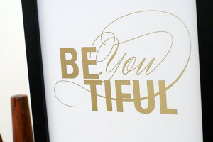 Gold Foil Print Art Print Quote Print Be YOU by OakStreetPress, $15.00