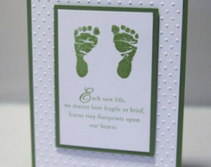 Footprints Baby Sympathy Card, Loss of Child Thinking of You Card ...