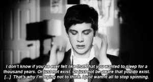 depression logan lerman perks of being a wallflower charlie perks