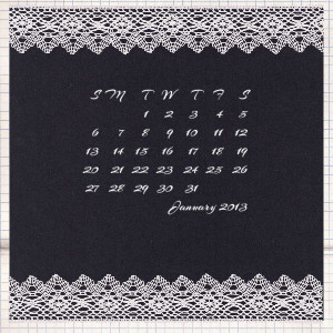 Black and White Calendars