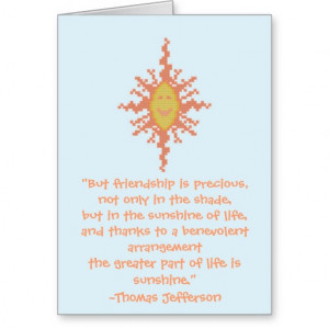 Thomas Jefferson Friendship Quote Card Kaarten