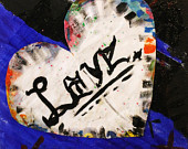 ... Small Canvas Art Collage and Oil Painting Melted Crayon Art 10