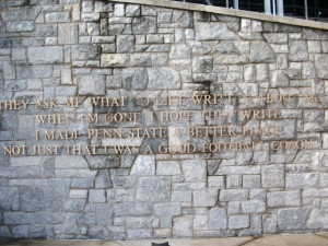 Quote from the Joe Paterno Shrine