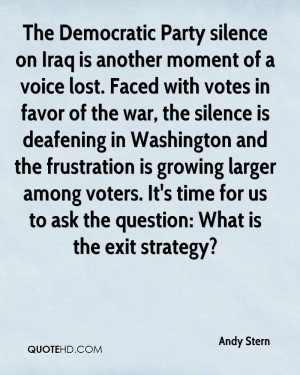 The Democratic Party silence on Iraq is another moment of a voice lost ...
