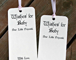 Baby Shower Wishing Tree T ags Bookmarks with Disney Princess Quotes ...