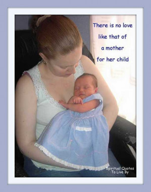 mother and newborn with quote