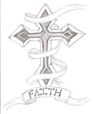 Cool Cross Designs To Draw Faith cross tattoo drawing