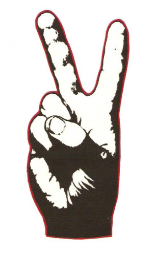 Peace Hands Iron Fabric...
