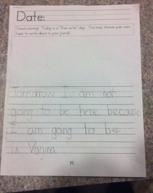 First Grader Has Hilarious Reason For Being Absent From School (PHOTO)