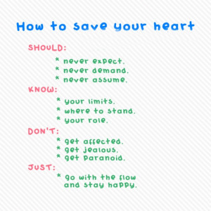 how to save your heart should never expect