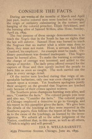 Ida B Wells Lynching Articles